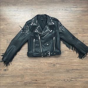 Zara Faux Leather Biker Jacket